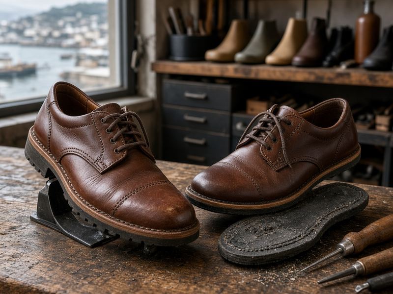 Sole repairs at Autontrami Shoe Repair